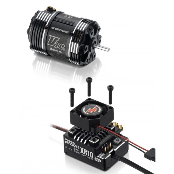 Hobby Wing Combo XR10 Stock 2S ESC + V10 G4 17.5T Motor