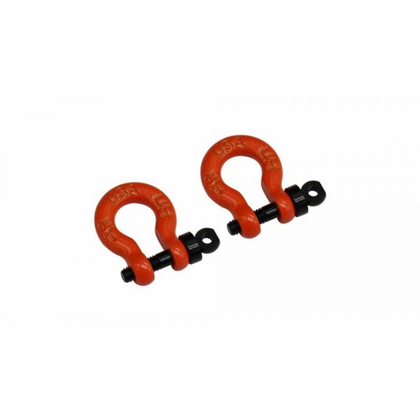 Hot-Racing 1/10 Scale Orange Tow Shackle D-Rings (Gen8)