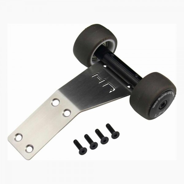 Hot-Racing Grom HD Skid Plate & Wheelie Bar Set (Silver)