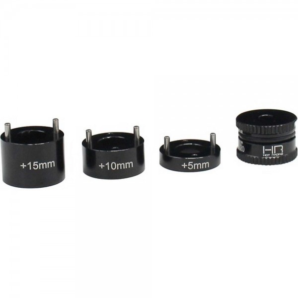 Hot-Racing Aluminum Ride Height Gauge, 14-20mm + 5/10/15mm