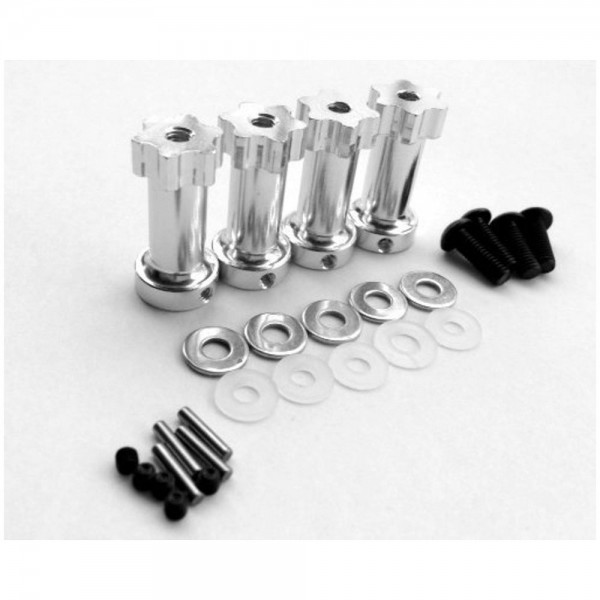 Hot-Racing Aluminum 12mm Hex Wheels 28mm Extension (4)