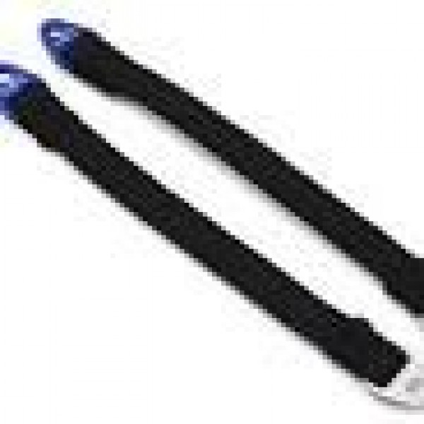 Hot-Racing 115mm Suspension Travel Limit Straps (2) (Blue/Silver)