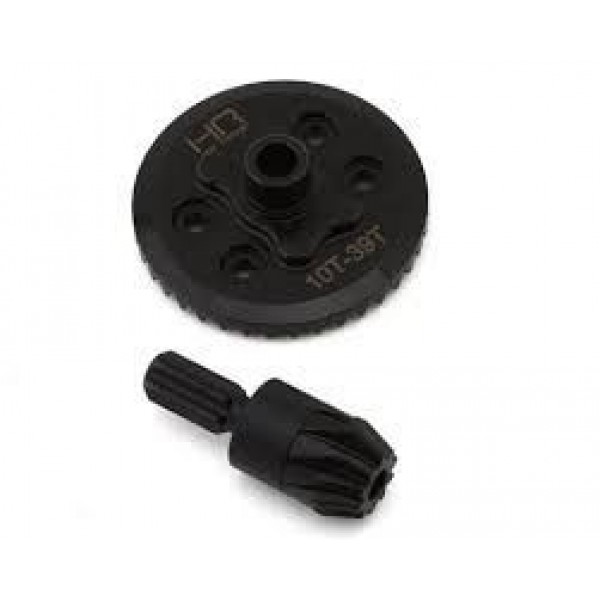 Hot-Racing Steel Helical Differential Ring & Pinion Gear for Traxxas Mini Maxx (Rear) (39T/10T)
