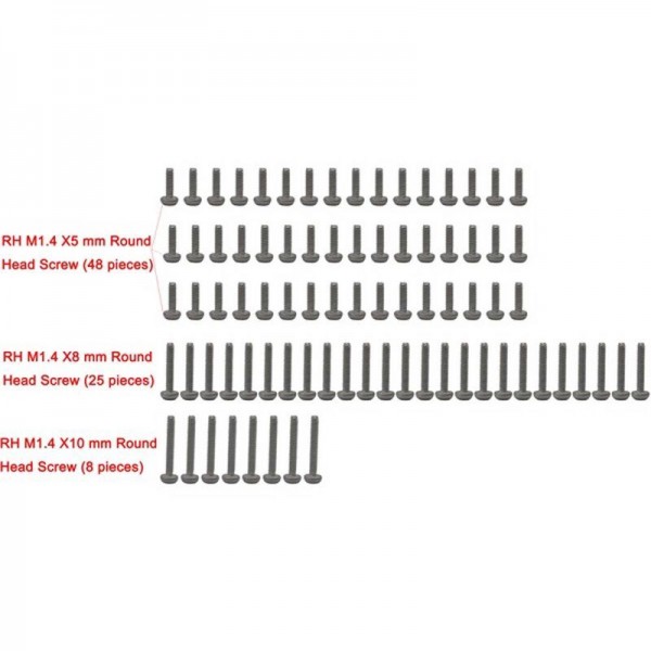 Hot-Racing M1.4 Stainless Steel Full Screw Set (SCX24) (81)