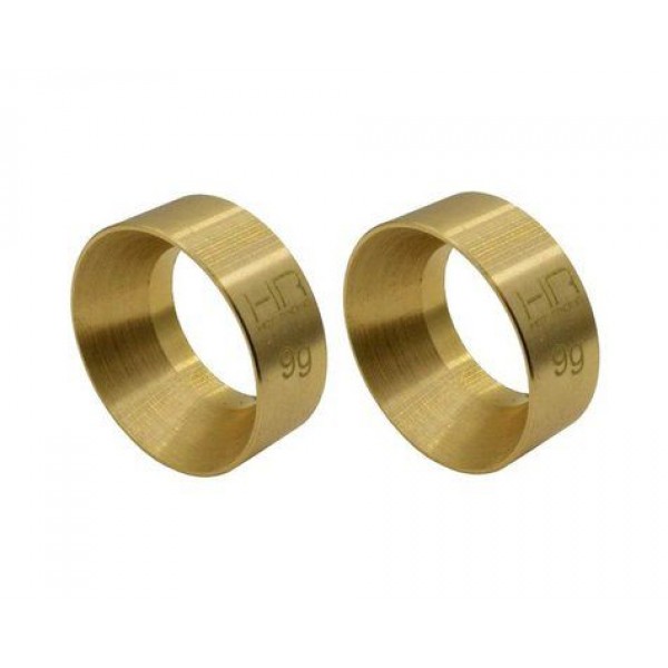 Hot-Racing Axial SCX24 Brass KMC Machete Wheel Weights (9g)