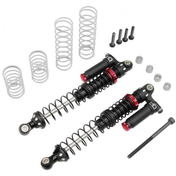 Hot-Racing Aluminum 100mm Piggyback Shocks with Adjustable Rebound (2)