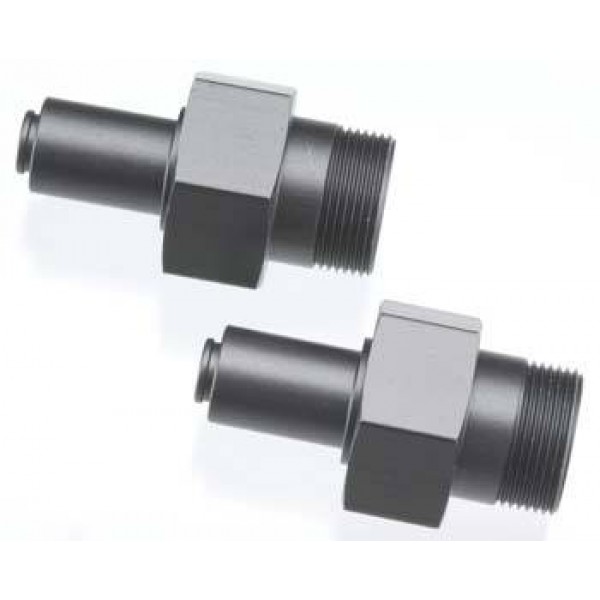 HPI Racing Front Hex Hubs, 24mm, Gunmetal (Baja 5b 2.0) (2)