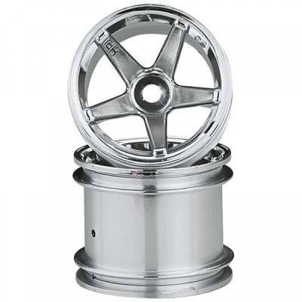 HPI Racing Super Star 2.2" Monster Wheel Rear, Chrome, Deep Offset (2)