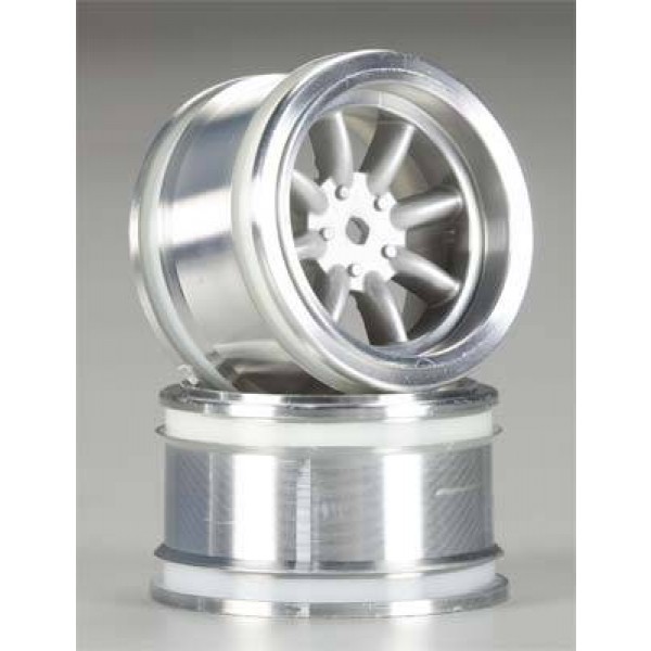 HPI Racing Vintage 8-Spoke Wheels, 31mm 6mm Offset, Matte Chrome (2)