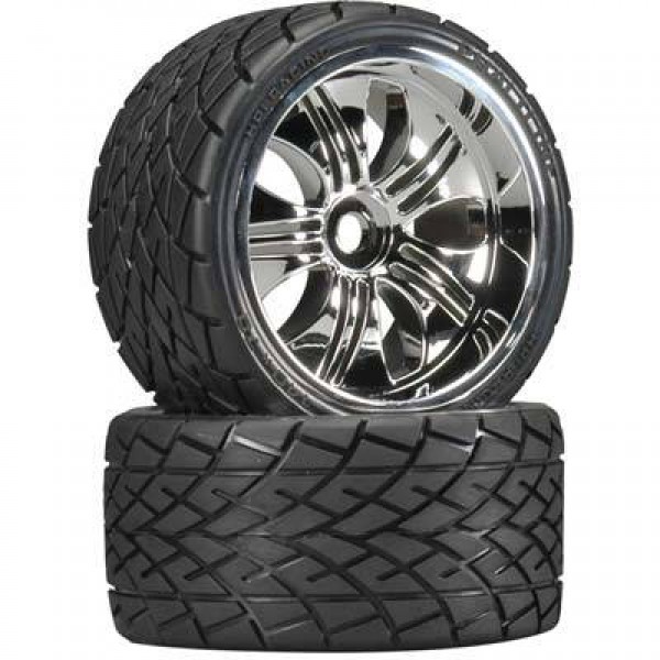 HPI Racing Mounted Phaltline Tires/Tremor Chrome Wheels (2)
