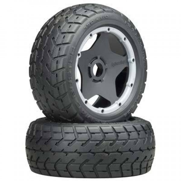 HPI Racing Mounted Front Tarmac Buster Rib Tires, M Compound (2)