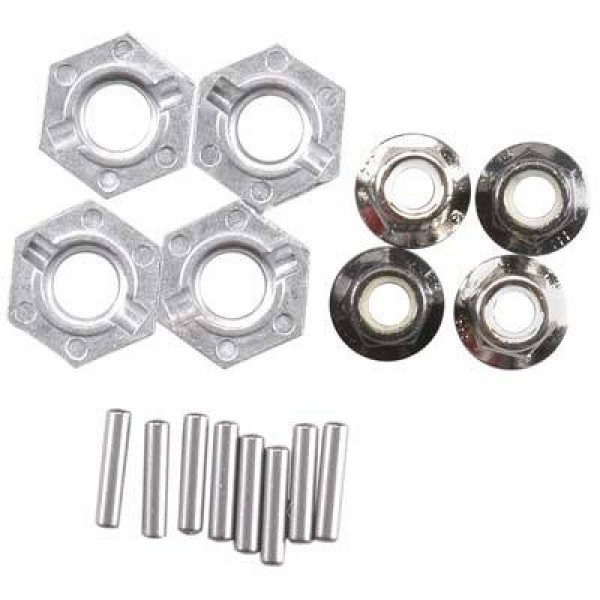 HPI Racing Hex Wheel Hubs, 14mm, Silver (Savage 21) (4)