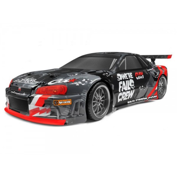 HPI Racing E10 Drift Fail Crew Nissan Skyline R34 GT-R, Ready To Run with Battery & Charger