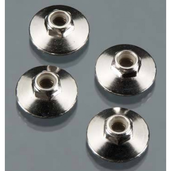 HPI Racing Flanged Locknuts, M5x8mm, Silver (4)