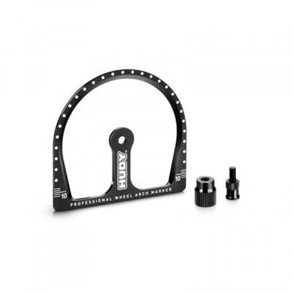 Hudy 1 / 10 TC WHEEL ARCH MARKER + WHEEL ADAPTER & NUT