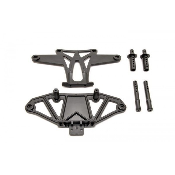 HUI NA TOYS HYPER VT FRONT BUMPER SET WITH BODY POST