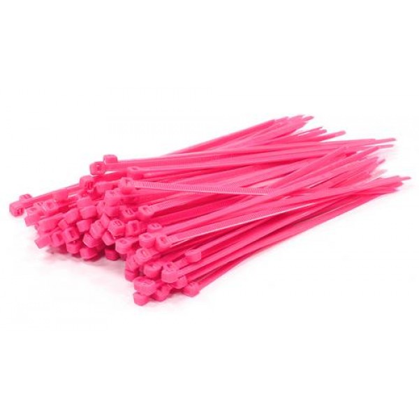 C23386PINK Plastic Tie Wrap/Cable Tie Small (100)