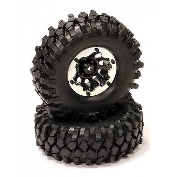 C23729BLACK 10H Beadlock Type 1.9 Whls w/All Terr (2)