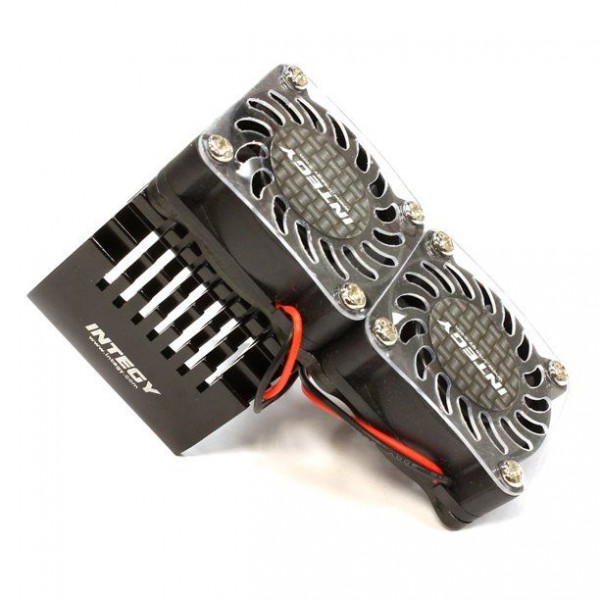 Integy Twin 40x40mm HS Cooling Fan+Heatsink Mount for 40mm O.D. Motor