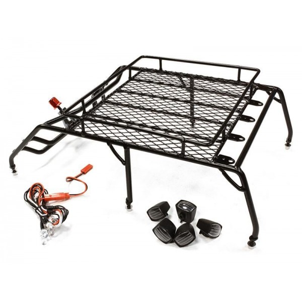 Integy 1/10 Metal Luggage Tray with 5 LED Spot Light Set
