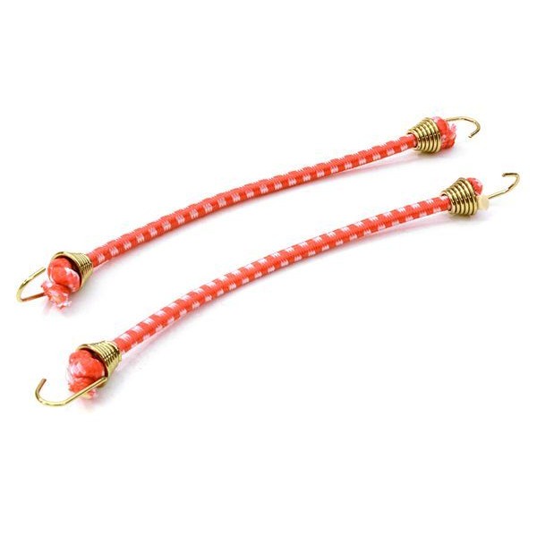 Integy Scale 3x100mm Bungee Cords Gold/Red