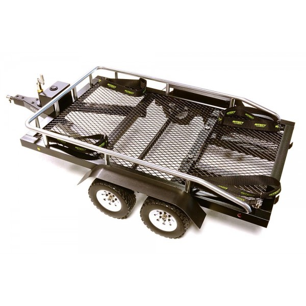 Integy Flatbed Dual Axle Car Trailer Kit, 580x320x110mm