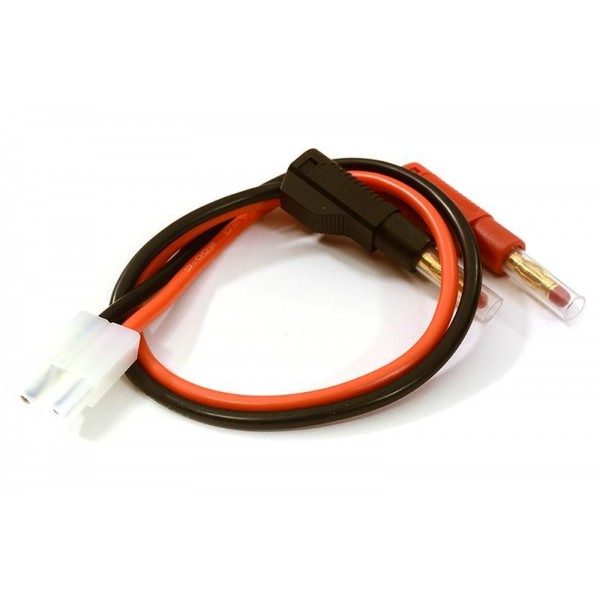 Integy Tamiya Type Charge Cable 14AWG 30cm Wire Harness w/ Banana Plugs Charging Jack