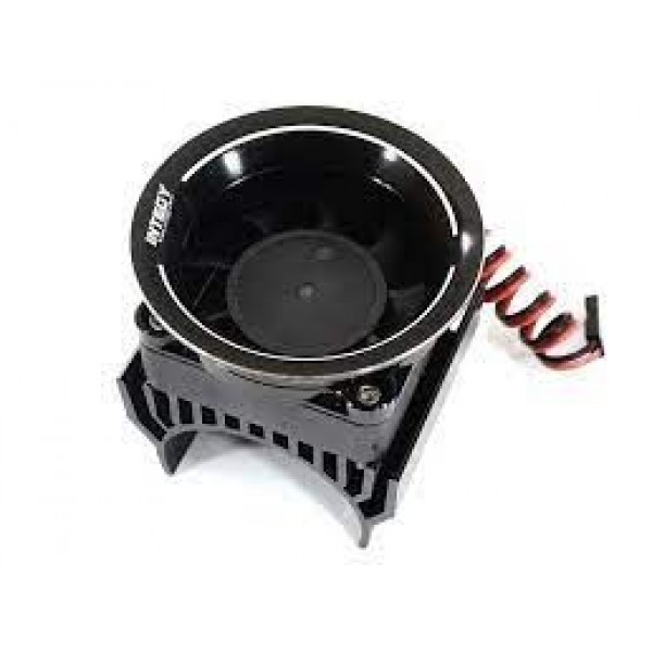 Integy 36mm Motor Heatsink + 40x40mm Fan w/ Intake Ram Funnel for Most 1/10 RC Crawler