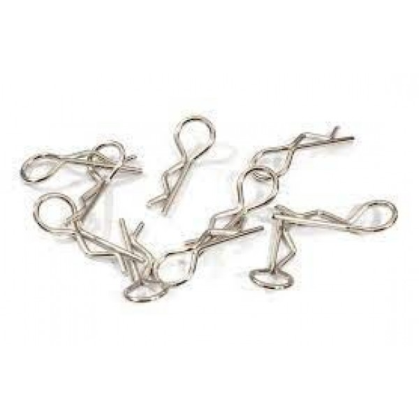 Integy Bent-Up Body Clips (10) for 1/10 RC Cars & Trucks (LxW=23x9mm)