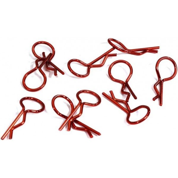 Integy Color Bent-Up Body Clips (10) for 1/10 RC Cars & Trucks (LxW=24x11mm)