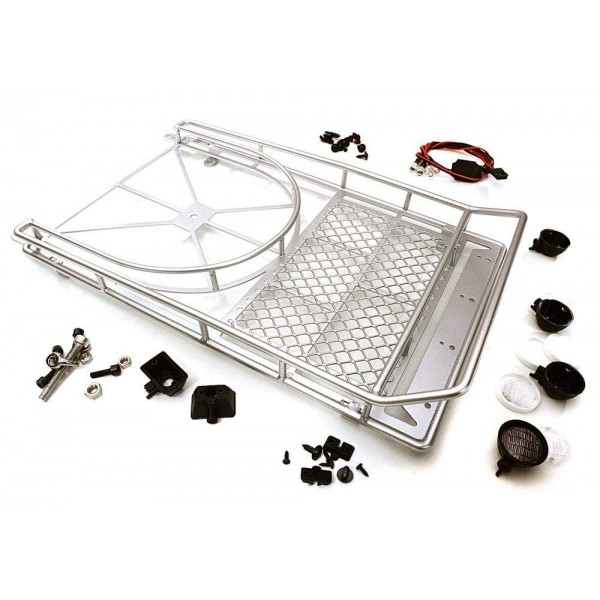 Integy Realistic 1/10 Alloy Luggage Tray with 4 LED Spot Lights