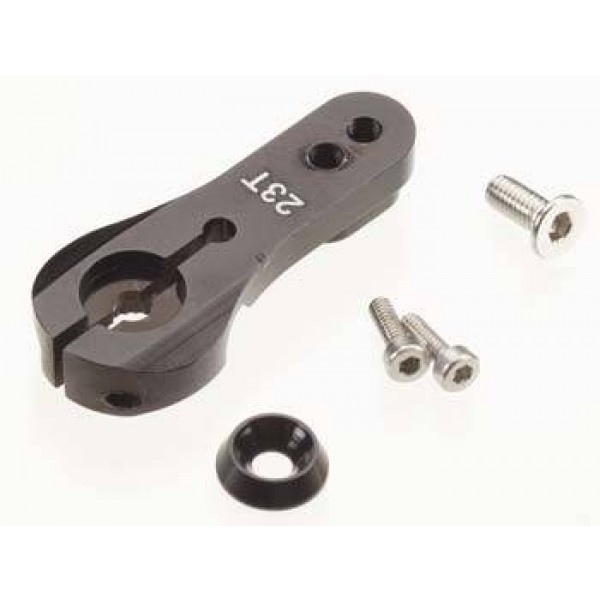 C23742BLACK Billet Machined Alloy Servo Horn 23T KO/JR