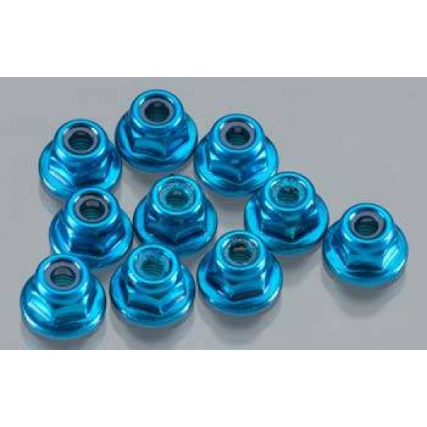 C24433BLUE Color Flanged Locknut 3mm (10)
