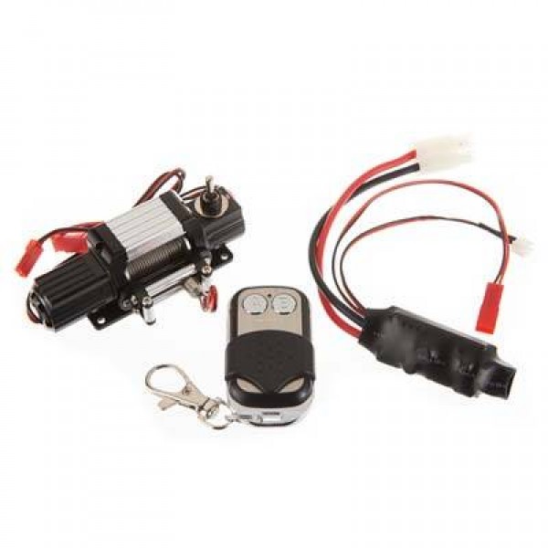 C25589BLACK T7 High Torque Mega Winch w/Remote 1/10 Crw