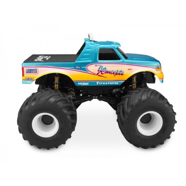 JConcepts 1993 Ford F-250 Monster Truck Body with Racerback 2 & Visor, Clear
