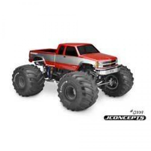 JConcepts 1988 Chevy Silverado Extended Cab Monster Truck Body, Clear