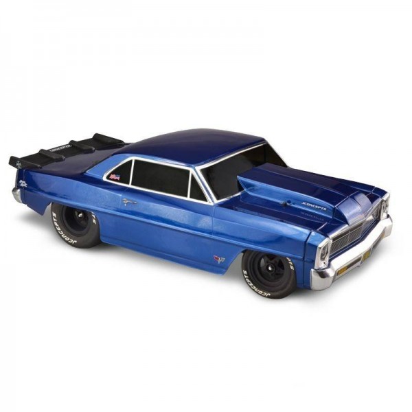 JConcepts 1/10 sct 1966 Chevy II Nova body with decal sheet, clear