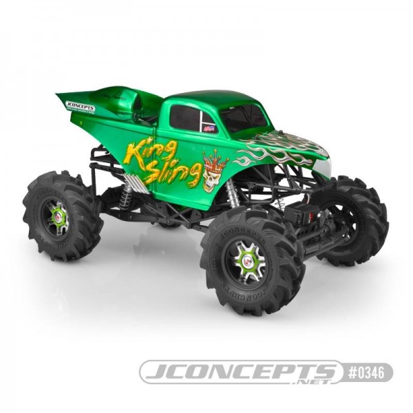 JConcepts King Sling Mega Truck Body with Scoop Spoiler Clear