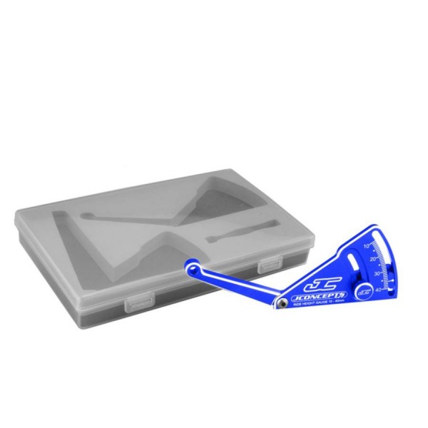 JConcepts Aluminum Ride Height Gauge, 10-40mm, Blue