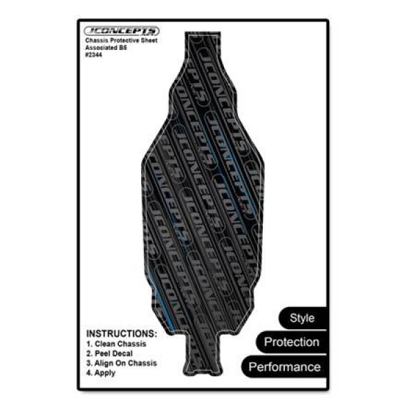 2344 Precut Chassis Sheet RC10B5 Black (2)