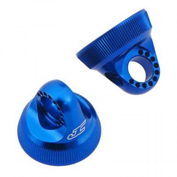 Jconcepts Fin 12mm V2 Shock Caps, Blue (2)