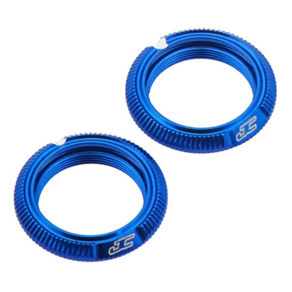 JConcepts Aluminum Fin 12mm Shock Collar, Blue (2)