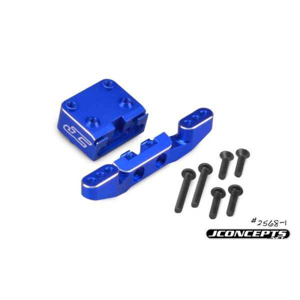 JConcepts Front Camber Link Mount Bulkhead, Blue (B6/B6D)