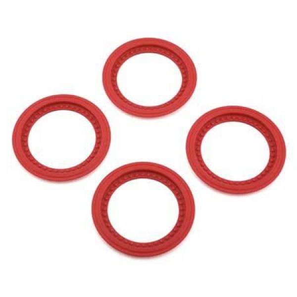 Jconcepts Tribute Wheel Mock Beadlock Rings glue-on (4pc) Red