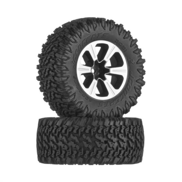 JConcepts Scorpios Pre-Mounted SC Tires with Hustle Wheel (Slash Front, Green (2)