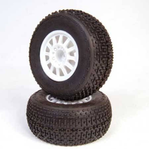 JConcepts Rulux Front Wheels, White (Slash) (2)