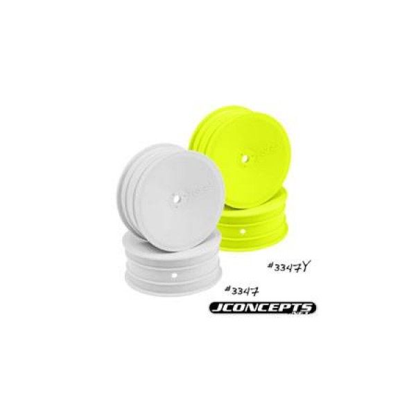 JConcepts Mono B4.1/RB5 12mm hex Front wheels, Yellow (4)