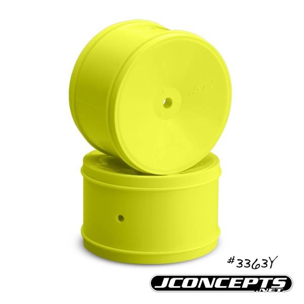 JConcepts 1/10 Bullet 60mm Rear Wheels, Yellow (B5/RB6) (4) 