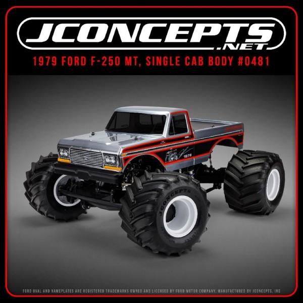 Jconcepts 1979 Ford F-250 1/10 Monster Truck Body, Clear