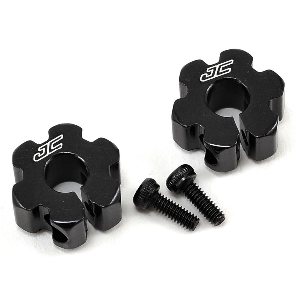 JConcepts Aluminum Ultra Rear Wheel Hexes, Black (B5/B5M)
